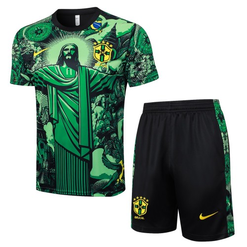 Brazil 24/25 Training Shirt and Shorts Set D1216 - PM