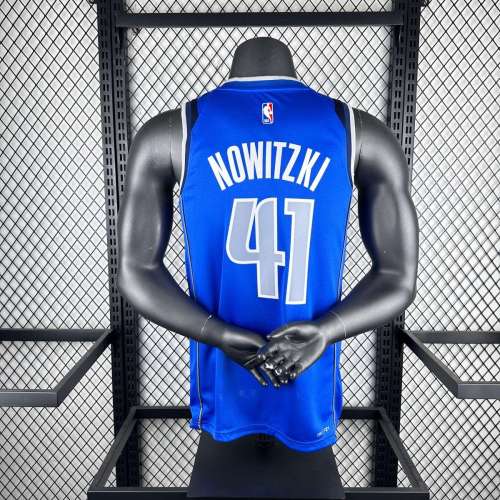 Men's Dirk Nowitzki Blue Team Jersey