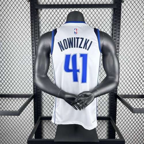 Men's Dirk Nowitzki White Team Jersey