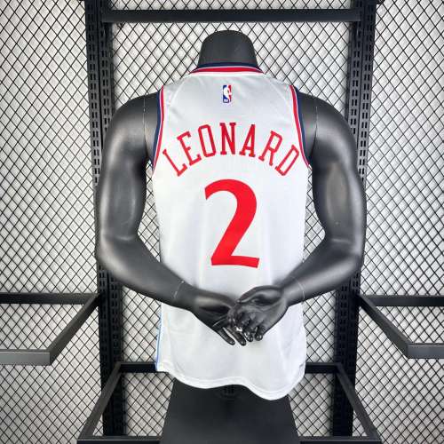 Men's 2025 Kawhi Leonard White Team Jersey