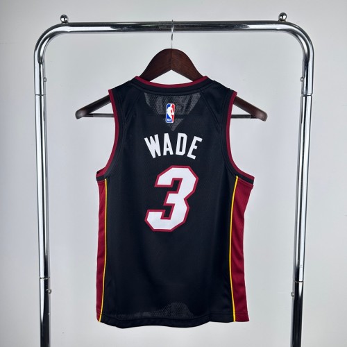 Youth Dwyane Wade Black Team Jersey