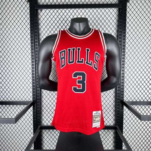 Men's M&N 2016/17 Dwyane Wade Red Retro Jersey