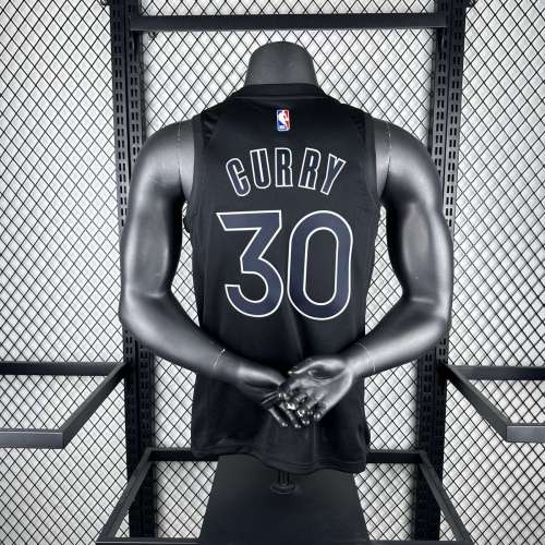Men's Stephen Curry Black Team Jersey
