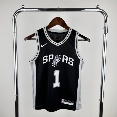 Youth Victor Wembanyama Black Team Jersey