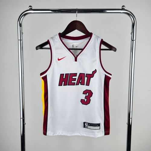 Youth Dwyane Wade White Team Jersey