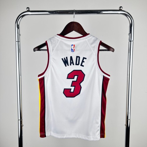 Youth Dwyane Wade White Team Jersey