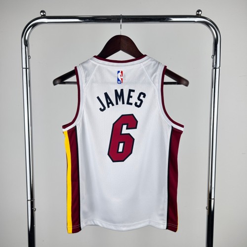 Youth LeBron James White Team Jersey