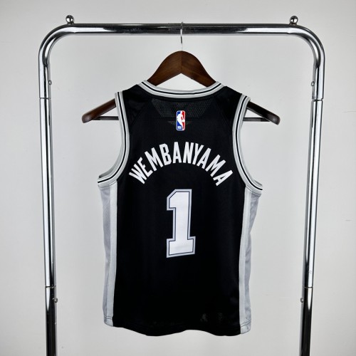 Youth Victor Wembanyama Black Team Jersey
