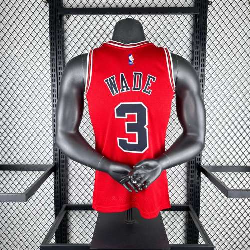 Men's M&N 2016/17 Dwyane Wade Red Retro Jersey