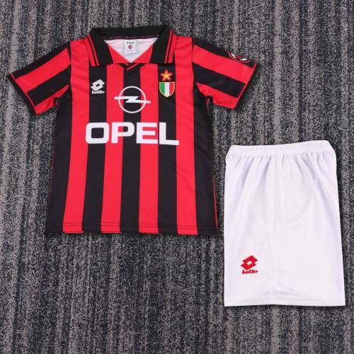 Kids AC Milan 1996/1997 Home Retro Kit