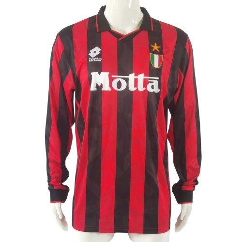 AC Milan 1993/1994 Home Long Sleeve Retro Jersey