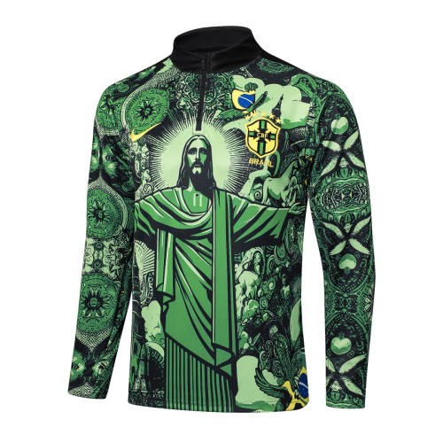 Brazil 24/25 Half-Zip Training Sweatshirt and Pants Set B981 - PM