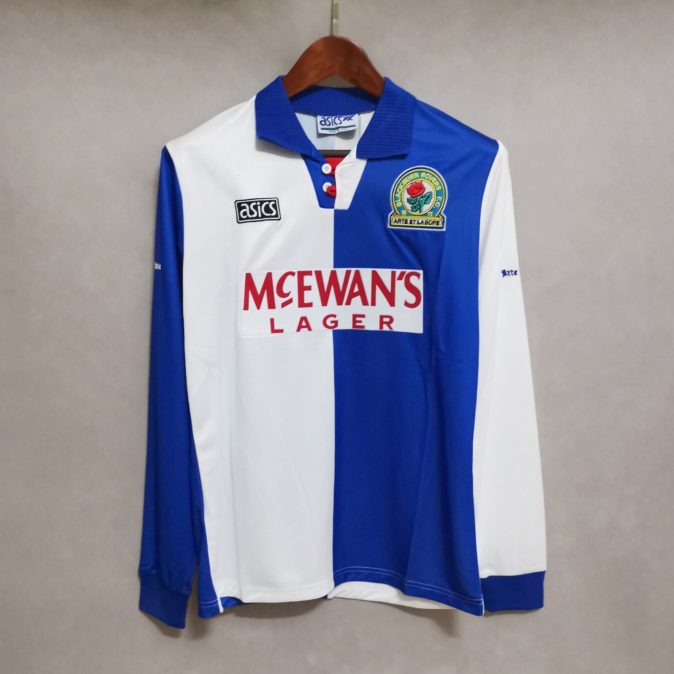 US$ 22.99 - Blackburn Rovers 1994/1995 Home Long Sleeve