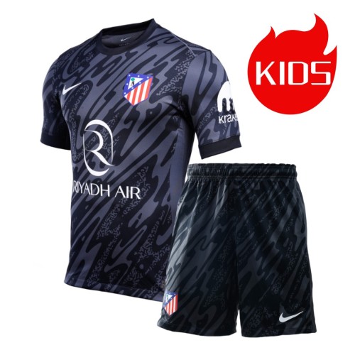 Kids Atlético de Madrid 24/25 Goalkeeper Jersey and Short Kit