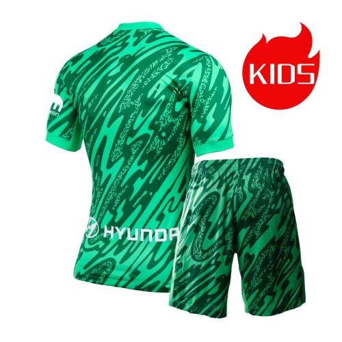 Kids Atlético de Madrid 24/25 Goalkeeper Jersey and Short Kit
