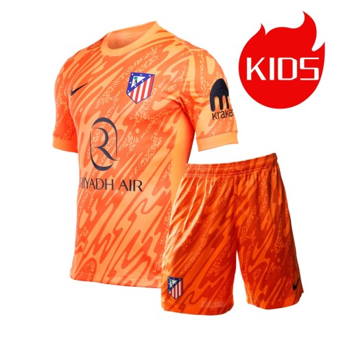 Kids Atlético de Madrid 24/25 Goalkeeper Jersey and Short Kit