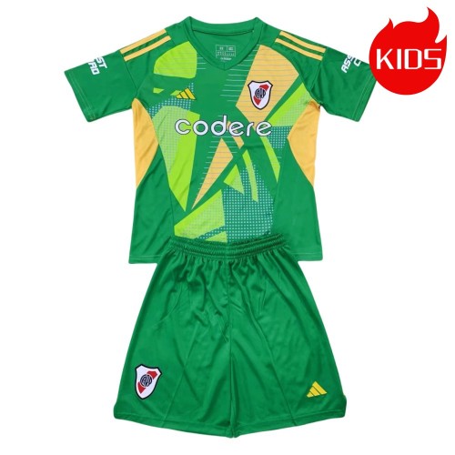 Kids River Plate 24/25 Goalkeeper Jersey and Short Kit