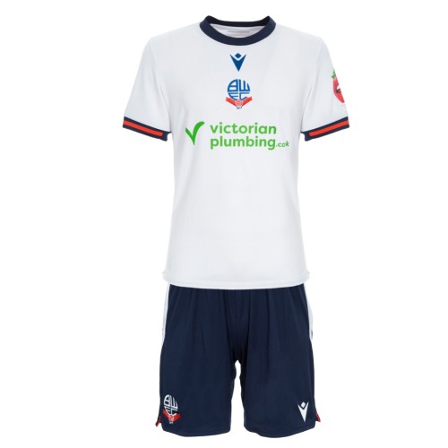 Kids Bolton Wanderers 24/25 Home Jersey and Short Kit