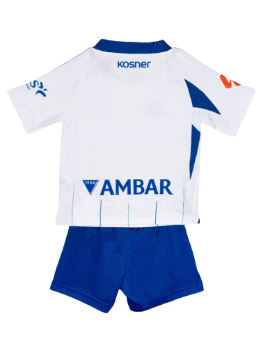 Kids Real Zaragoza 24/25 Home Jersey and Short Kit