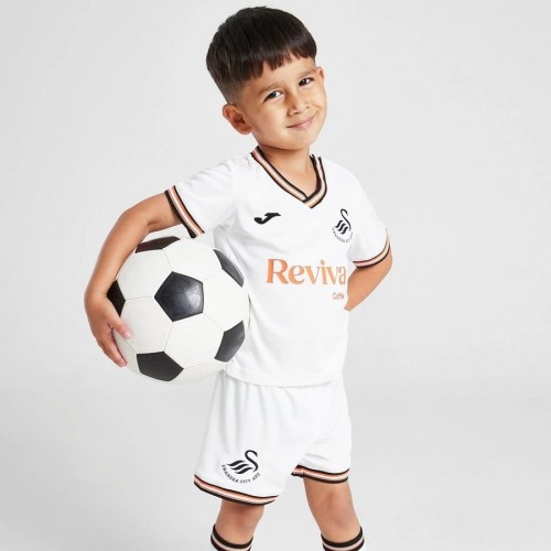 Kids Swansea City 24/25 Home Jersey and Short Kit