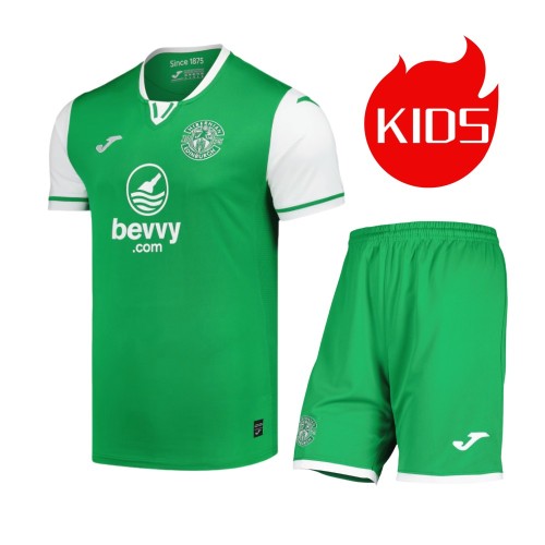 Kids Hibernian 24/25 Home Jersey and Short Kit