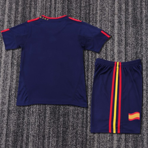 Kids Spain 2010 World Cup Away Retro Kit