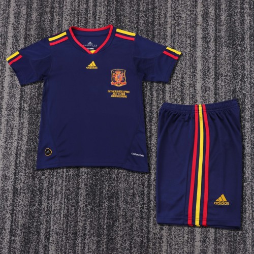 Kids Spain 2010 World Cup Away Retro Kit