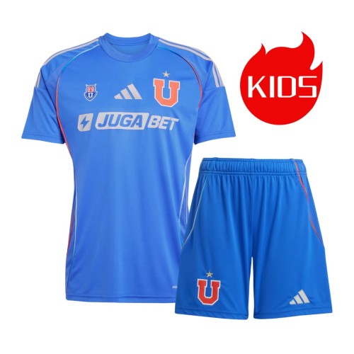 Kids Universidad de Chile 25/26 Home Jersey and Short Kit