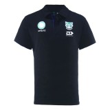 New Zealand Warriors 2025 Men's Black Media Polo Shirt