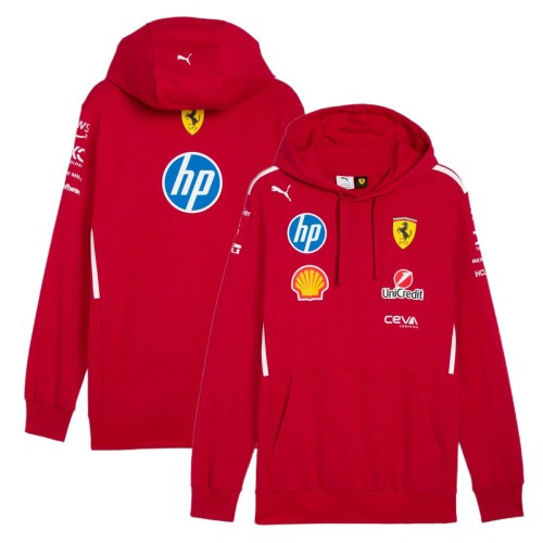Scuderia Ferrari F1 2025 Team Hooded Sweat - Unisex