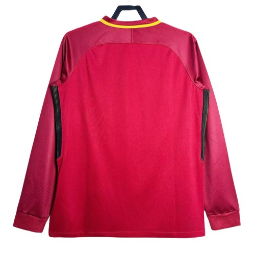 AS Roma 2017/2018 Home Long Sleeve Retro Jersey