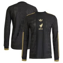 Thai Version Mexico 2025 Gold Long Sleeve Jersey