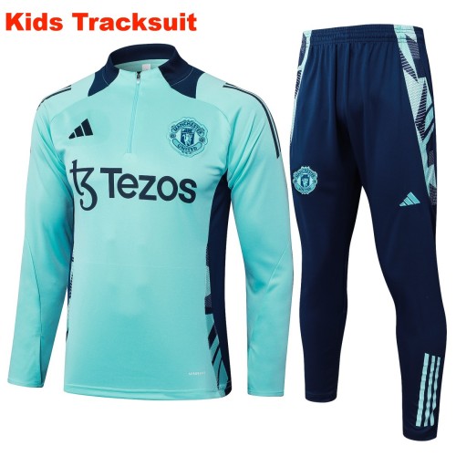 Kids MUFC 24/25 Half-Zip Training Sweatshirt and Pants Set E952