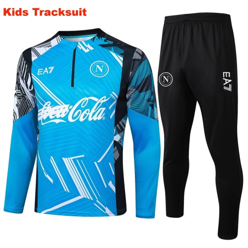 Kids Napoli 24/25 Half-Zip Training Sweatshirt and Pants Set E969