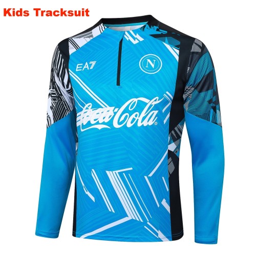 Kids Napoli 24/25 Half-Zip Training Sweatshirt and Pants Set E969