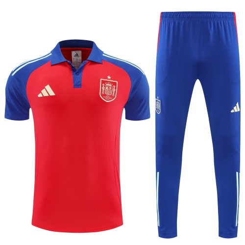 Spain 2025 Polo and Pants Set Red