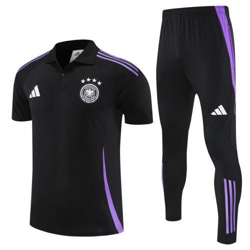 Germany 2025 Polo and Pants Set Black