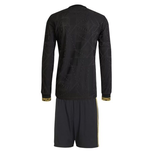 Kids Mexico 2025 Gold Long Sleeve Jersey and Short Kit