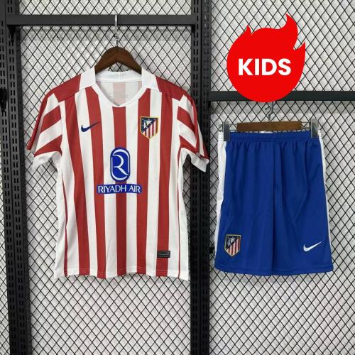 Kids Atlético de Madrid 25/26 Home Jersey and Short Kit