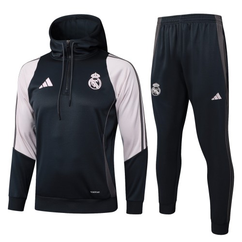 Real Madrid 24/25 Half-Zip Hoodie and Pants Set F611