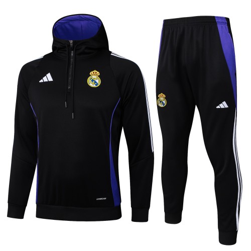 Real Madrid 24/25 Half-Zip Hoodie and Pants Set F612