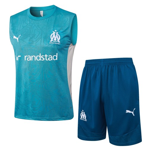 Olympique Marseille 24/25 Sleeveless Jersey and Shorts Set D1294