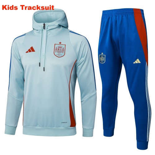 Kids Spain 24/25 Half-Zip Hoodie and Pants Set E994