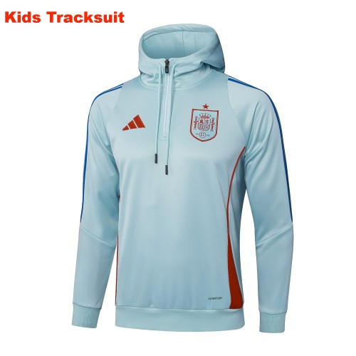 Kids Spain 24/25 Half-Zip Hoodie and Pants Set E994
