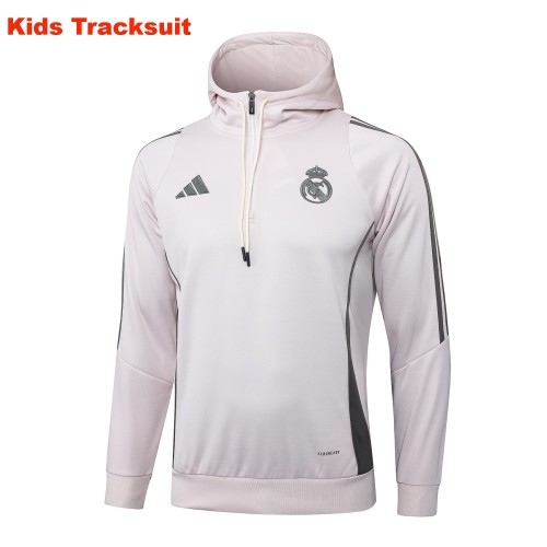 Kids Real Madrid 24/25 Half-Zip Hoodie and Pants Set E963