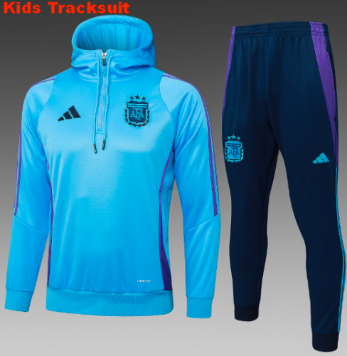 Kids Argentina 24/25 Half-Zip Hoodie and Pants Set E974