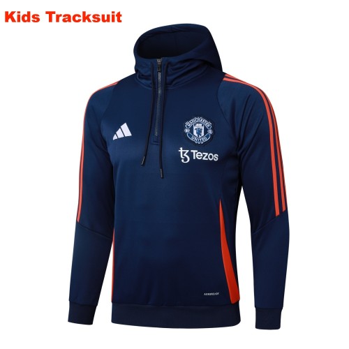 Kids MUFC 24/25 Half-Zip Hoodie and Pants Set E986