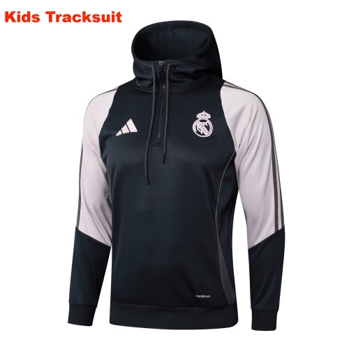 Kids Real Madrid 24/25 Half-Zip Hoodie and Pants Set E966