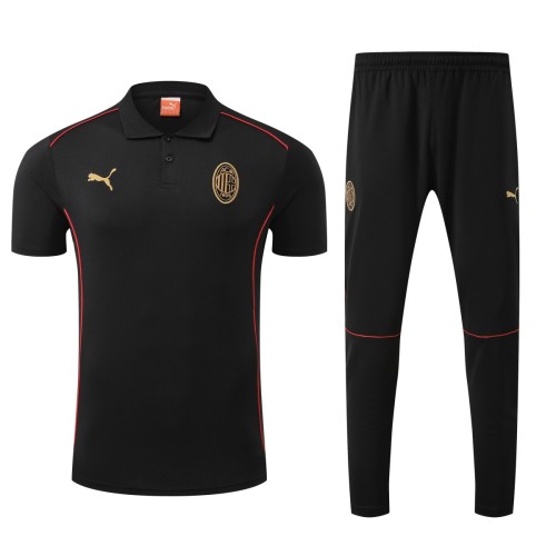 AC Milan 25/26 Polo and Pants Set Black