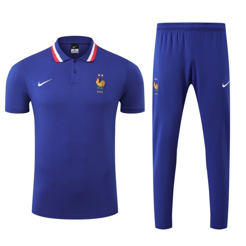 France 2025 Polo and Pants Set Blue